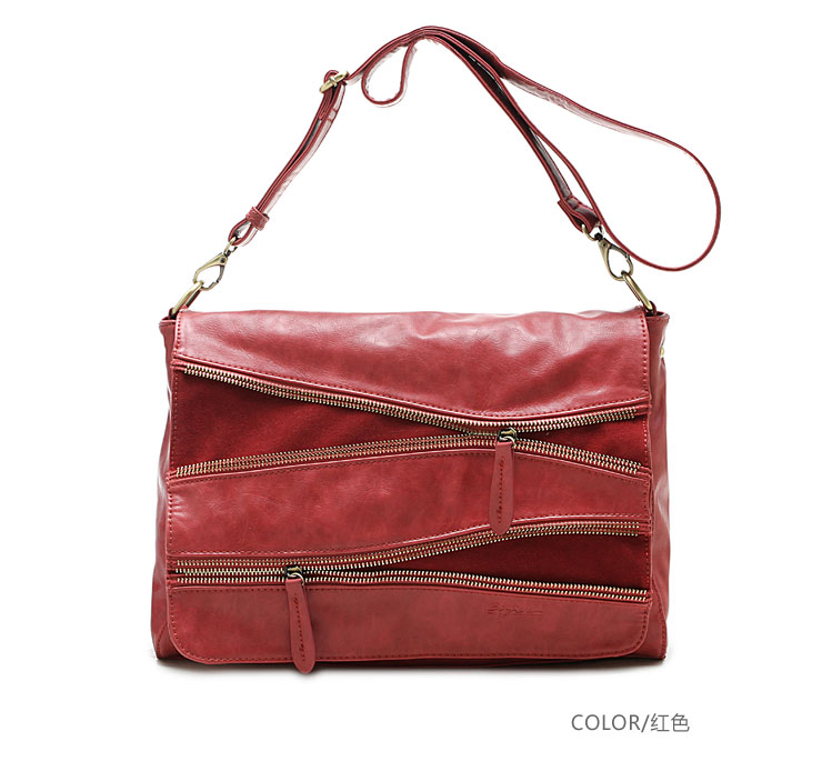 米兰风尚系列时尚斜挎包 红色